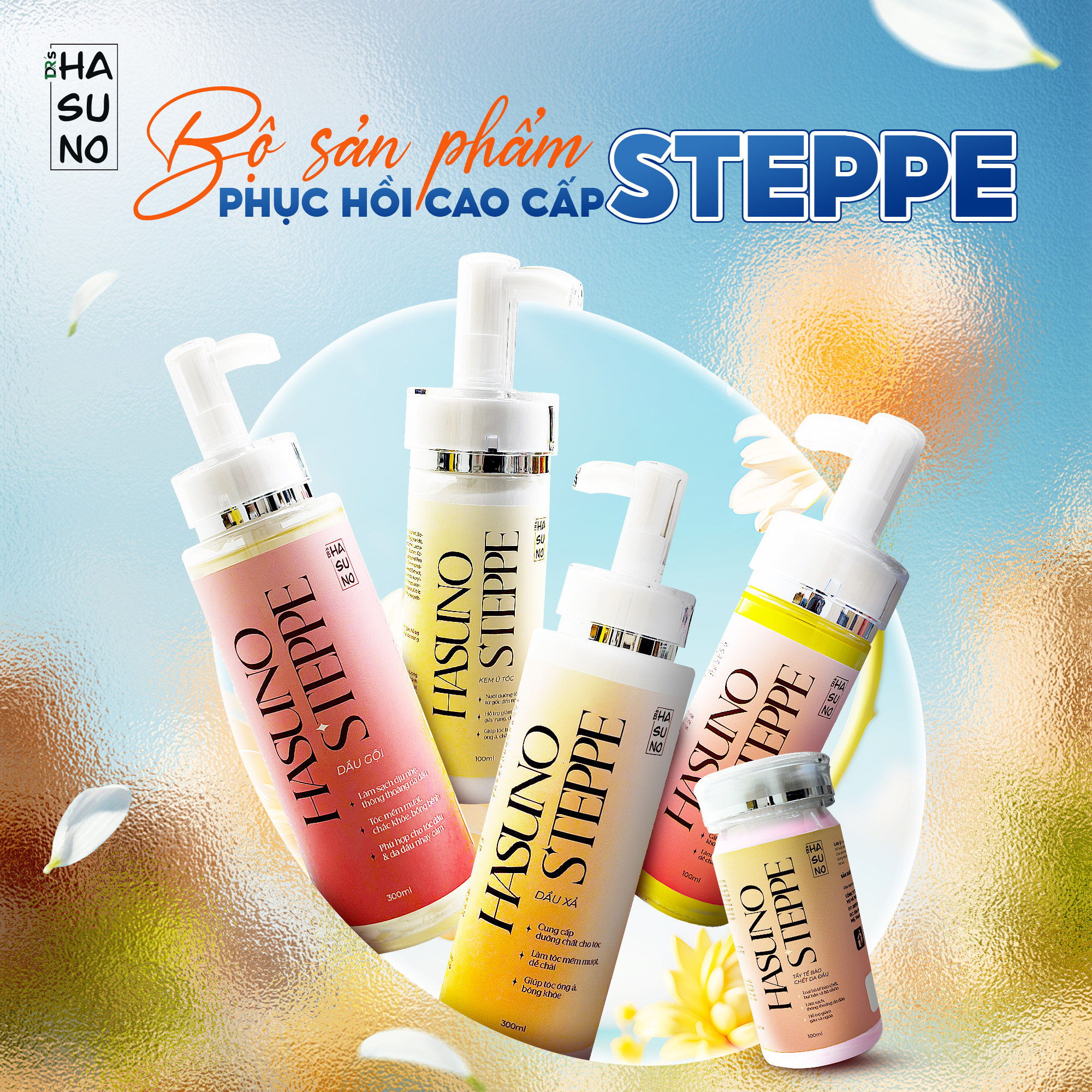bộ 5 sản phẩm hasuno Steppe