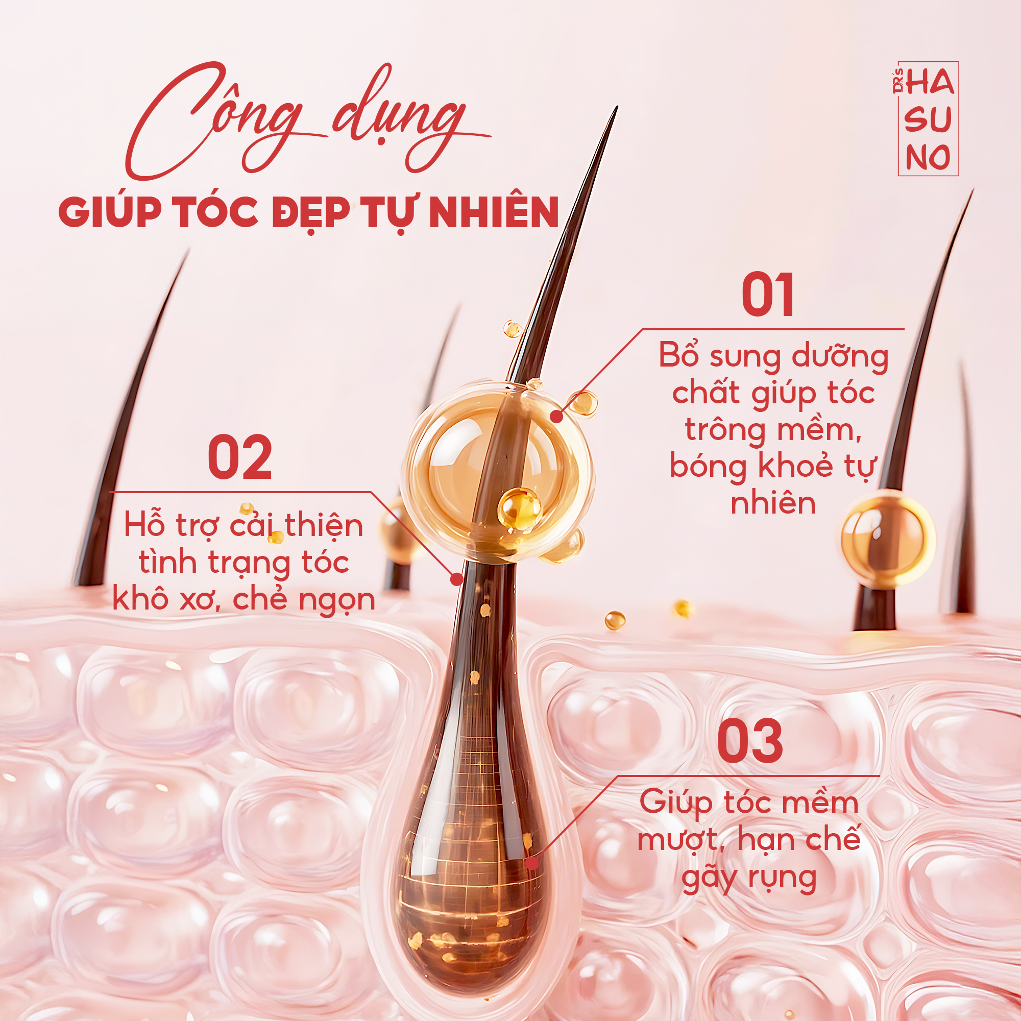 Công dụng của dầu dưỡng tóc hasuno Steppe