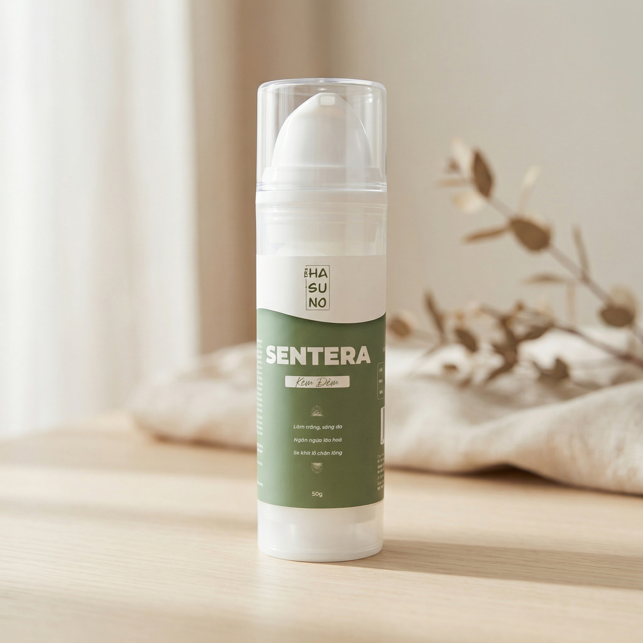 KEM ĐÊM HASUNO SENTERA CHO DA MỤN 50G