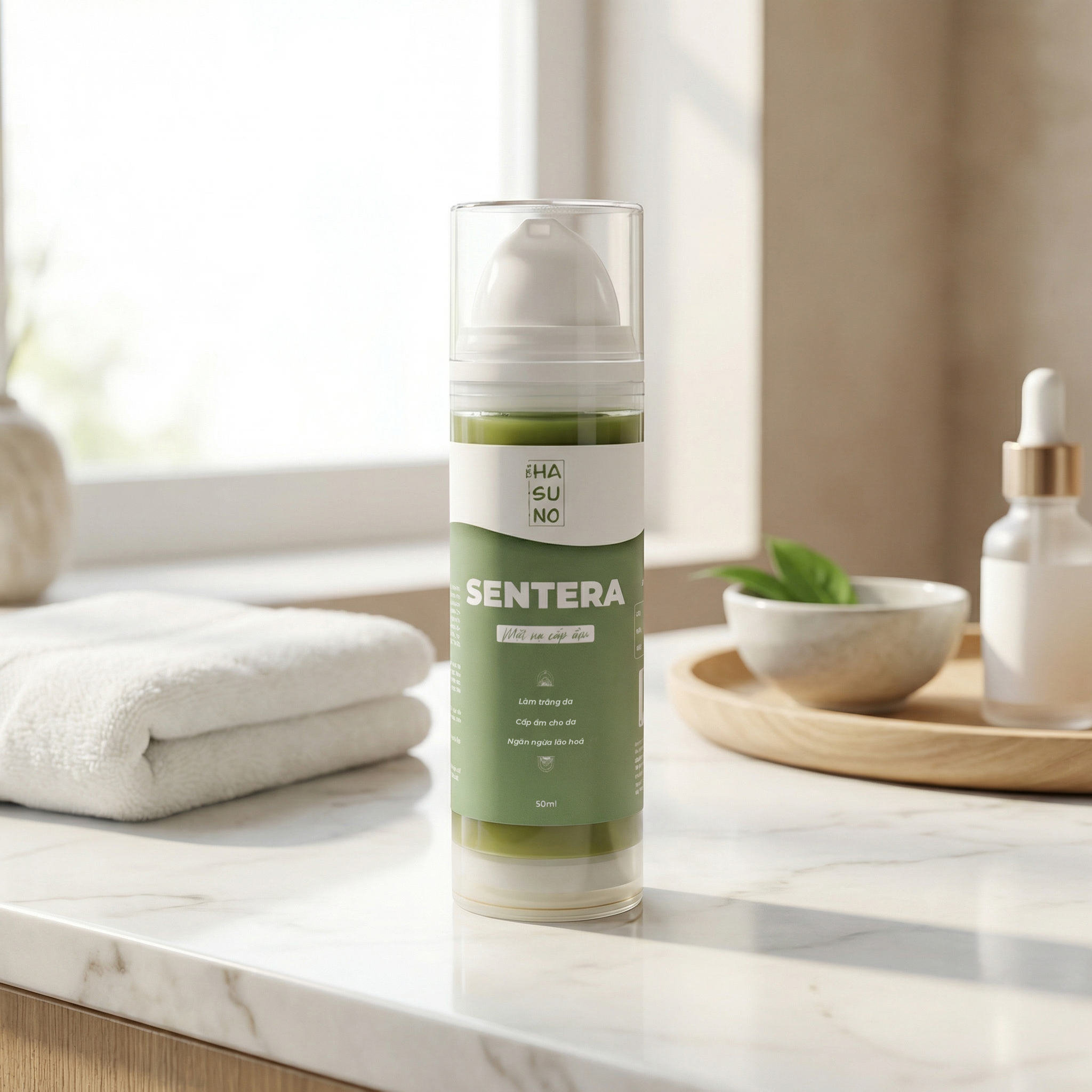 MẶT NẠ CẤP ẨM HASUNO SENTERA CHO DA MỤN 50ML