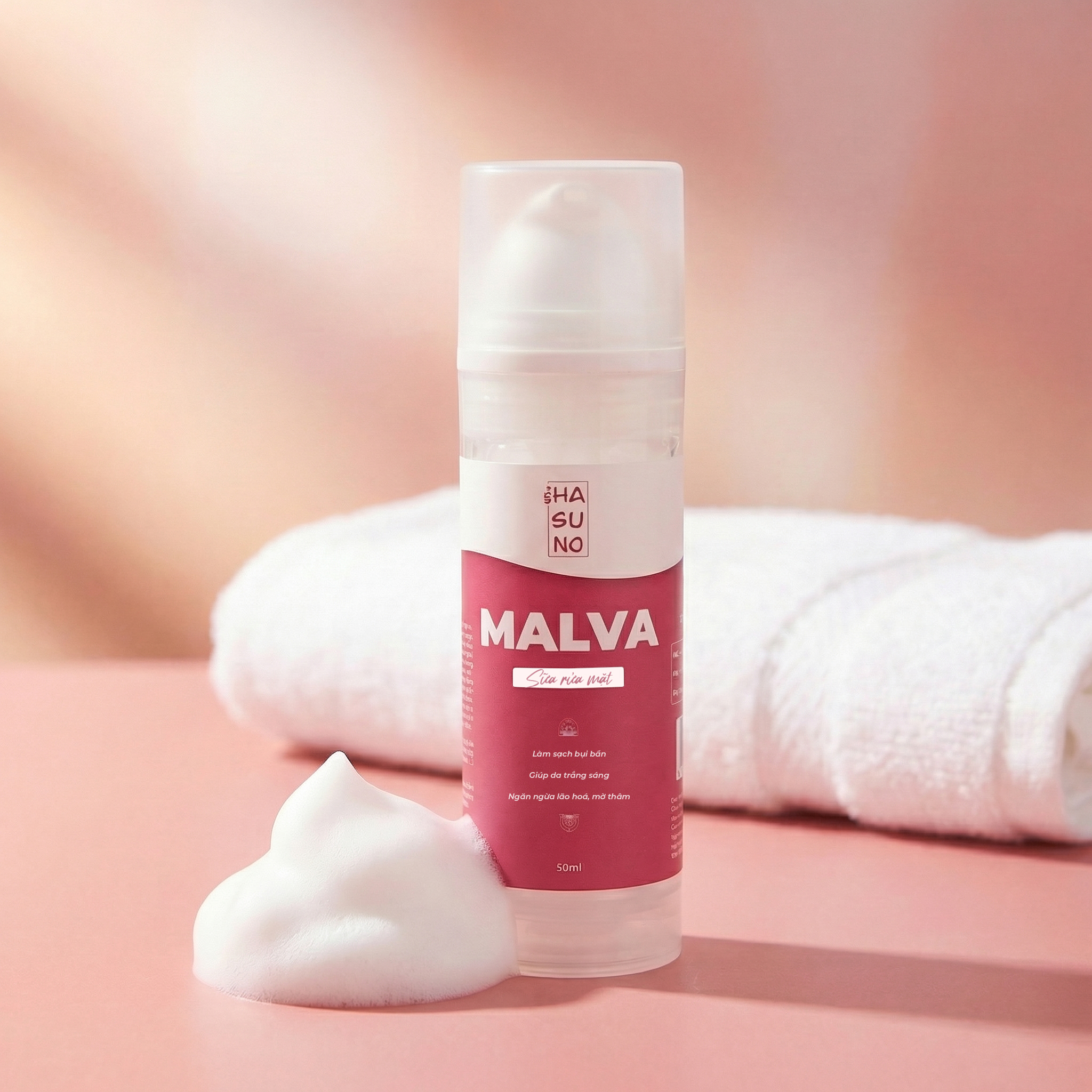 SỮA RỬA MẶT HASUNO MALVA CHO DA LÃO HOÁ 50ML