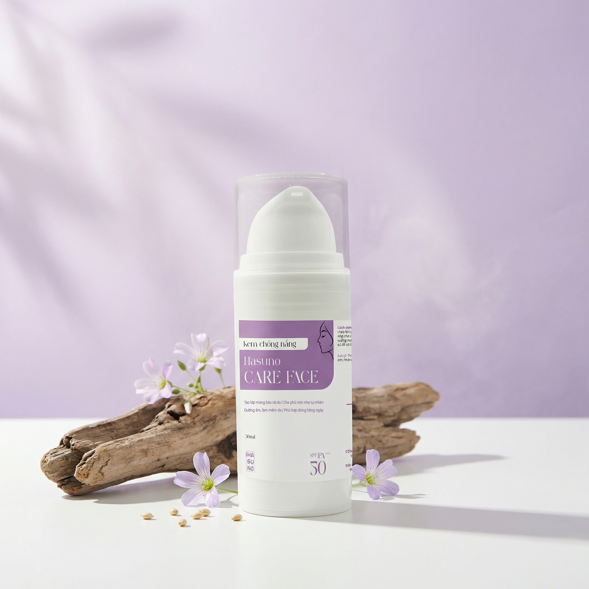 KEM CHỐNG NẮNG HASUNO CAREFACE CHO DA NHẠY CẢM 30ML