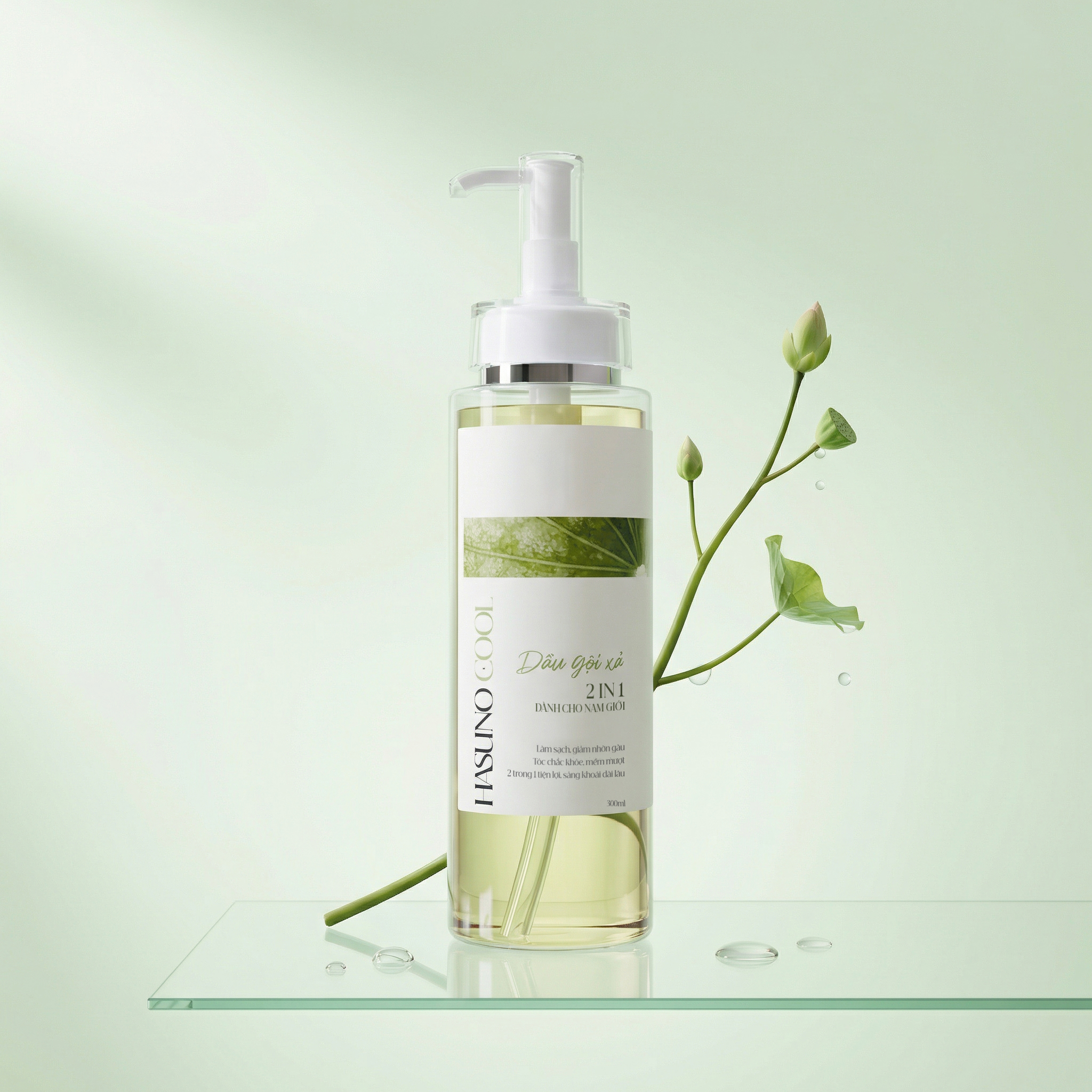 Dầu Gội Xả Nam 2in1 Hasuno Cool 300ml